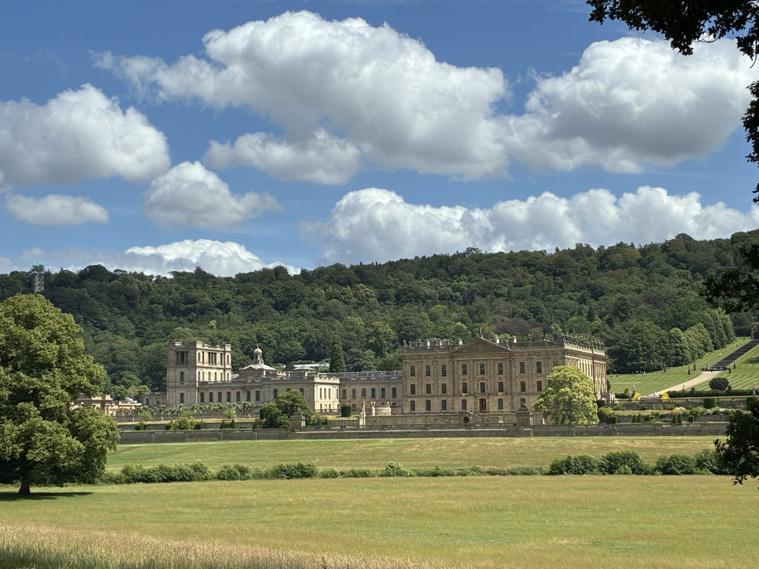 Explore the Peak District with a view of Chatsworth House and its historic parkland in the Chatsworth Area.