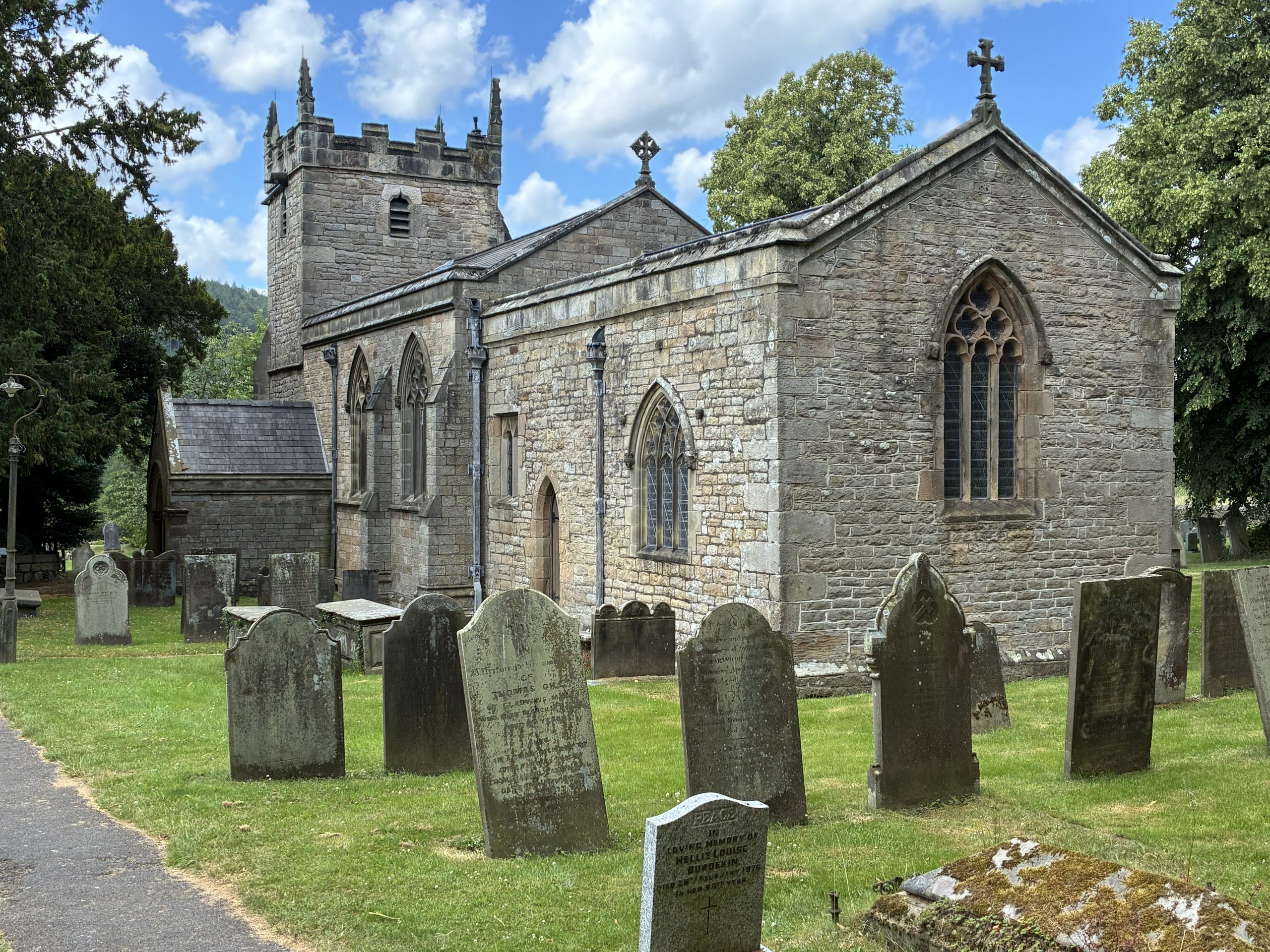The Chatsworth Area featuring the historic church in the picturesque village of Beeley, Peak District.
