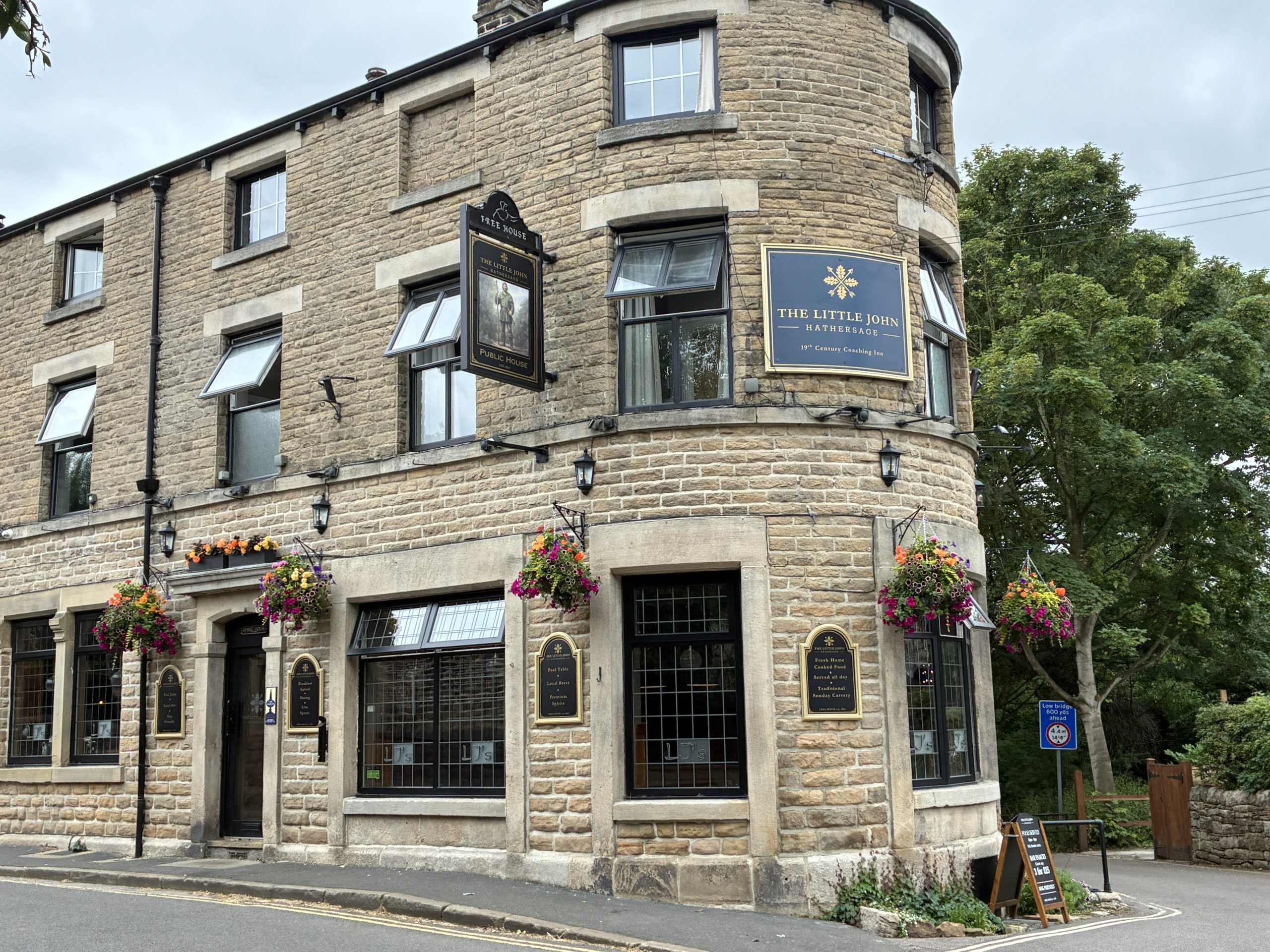 The Little John Hotel restaurant and pub in Hathersage, Peak District
