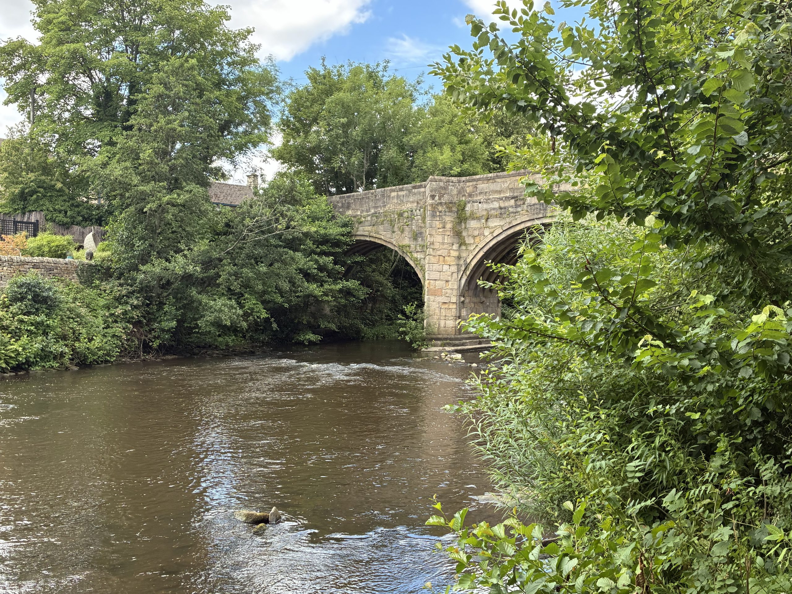 Your Guide to Baslow – the historic bridge over the River Derwent where visitors gather to feed the ducks.