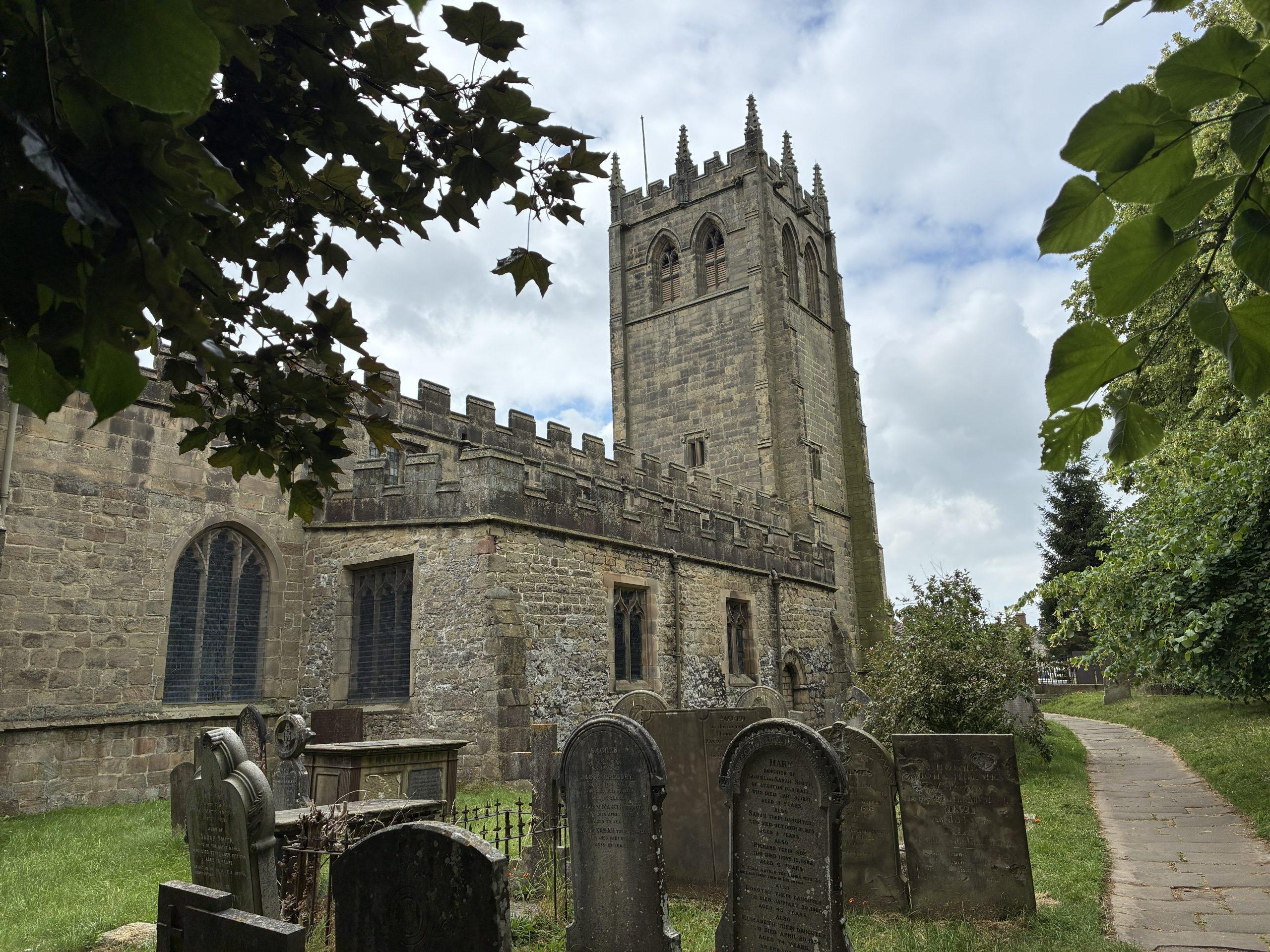 Explore the White Peak – Historic parish church in the picturesque village of Youlgreave, Peak District.
