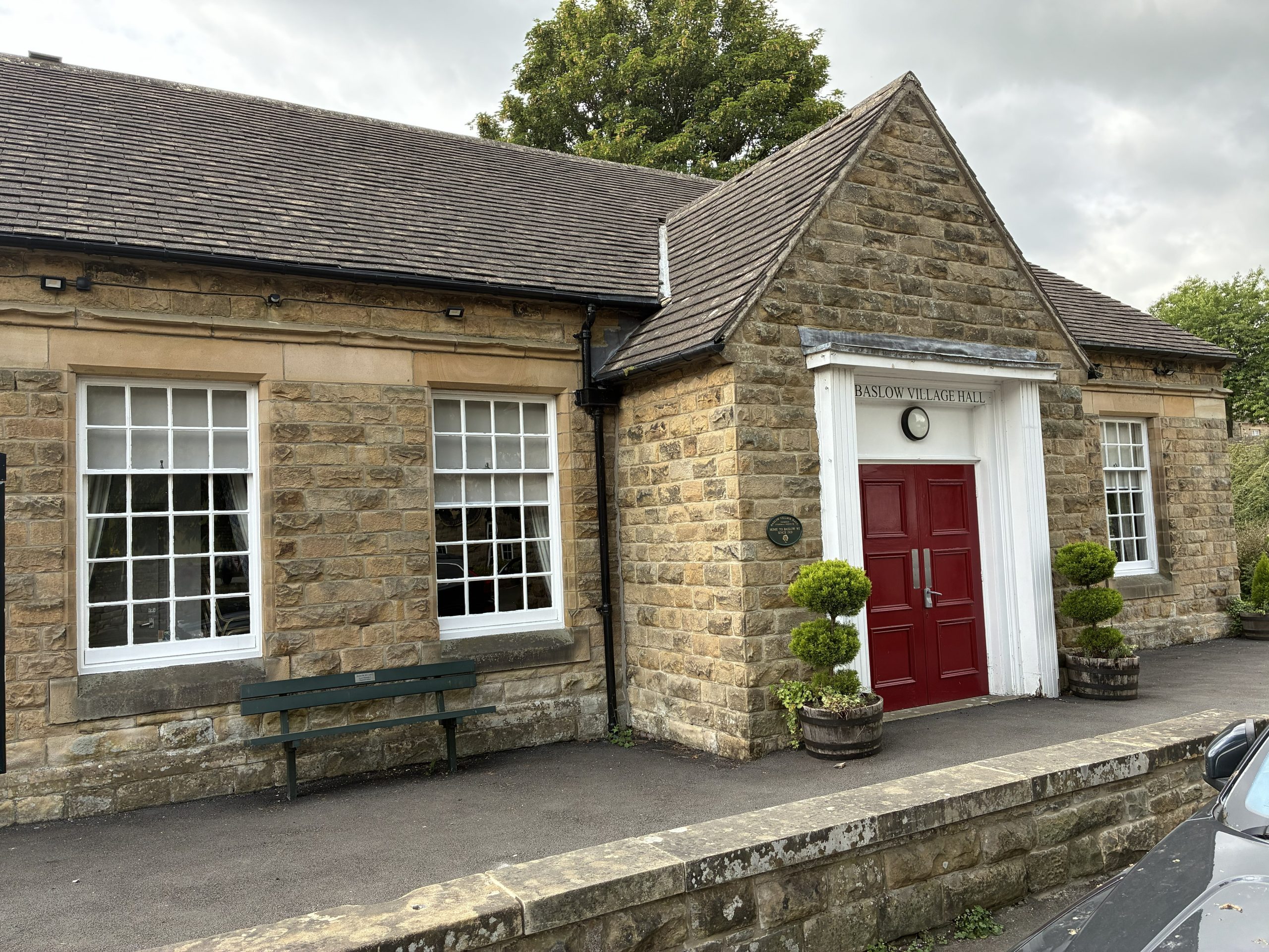 Your Guide to Baslow – Baslow Village Hall in the heart of the Peak District village.