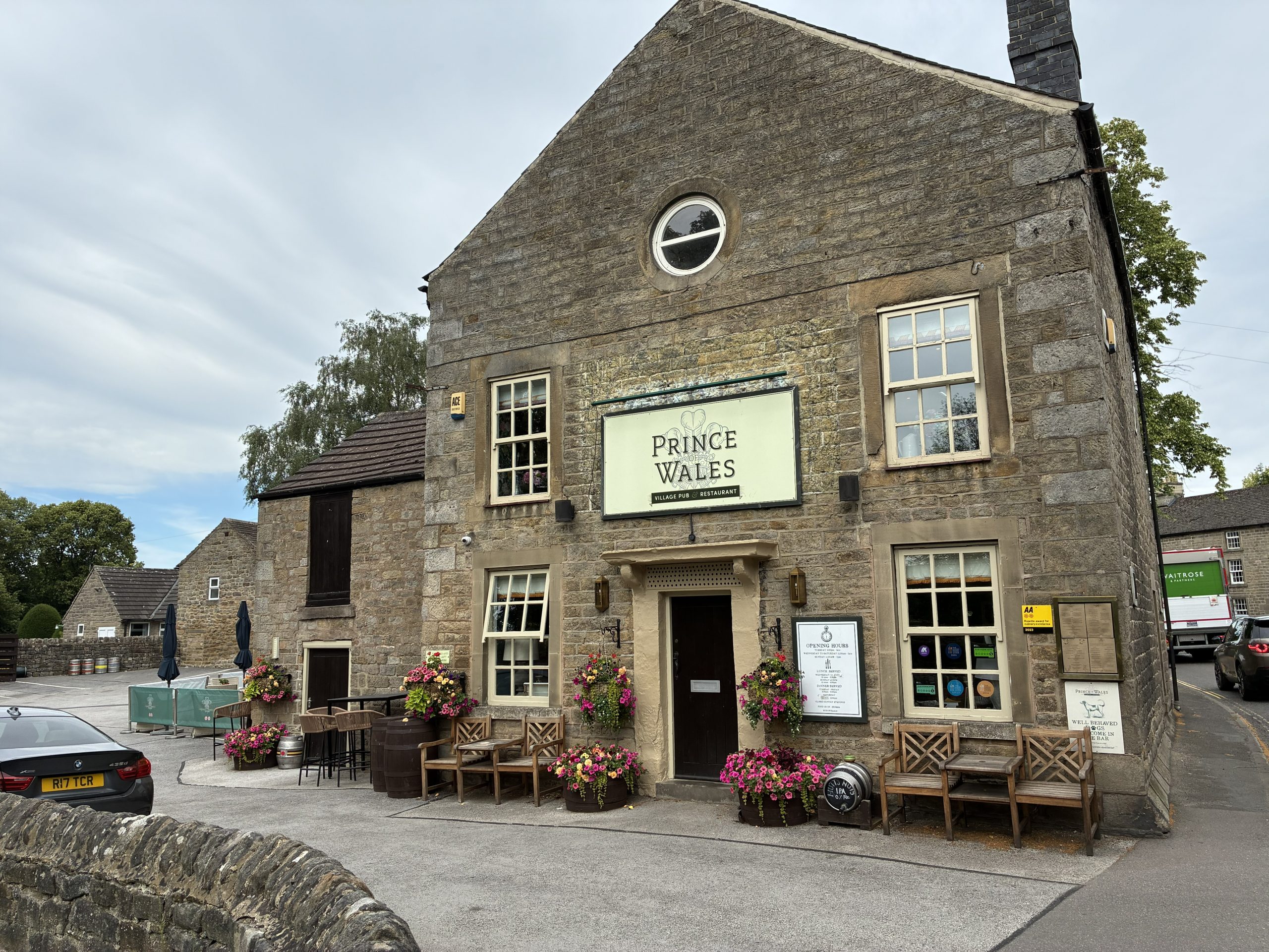 The Prince of Wales pub in Baslow, Peak District