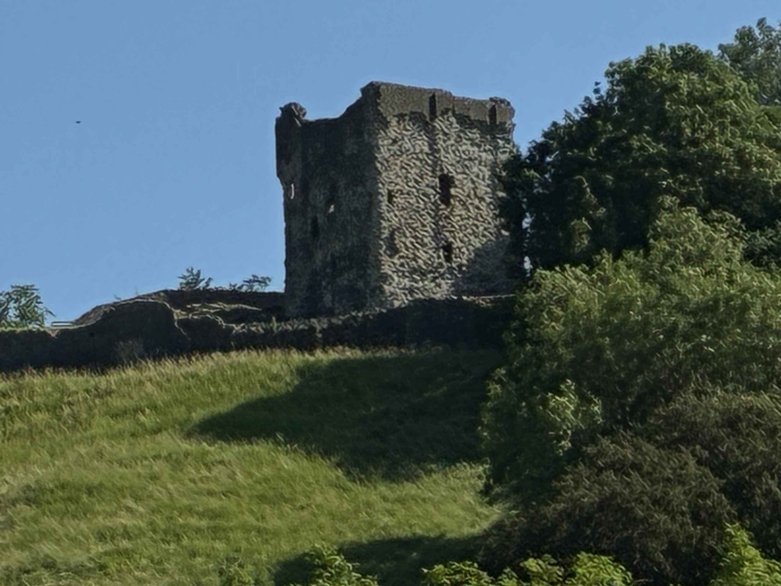 Peveril Castle overlooking Castleton in the Peak District